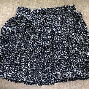 Brandy Melville Navy Floral Skirt